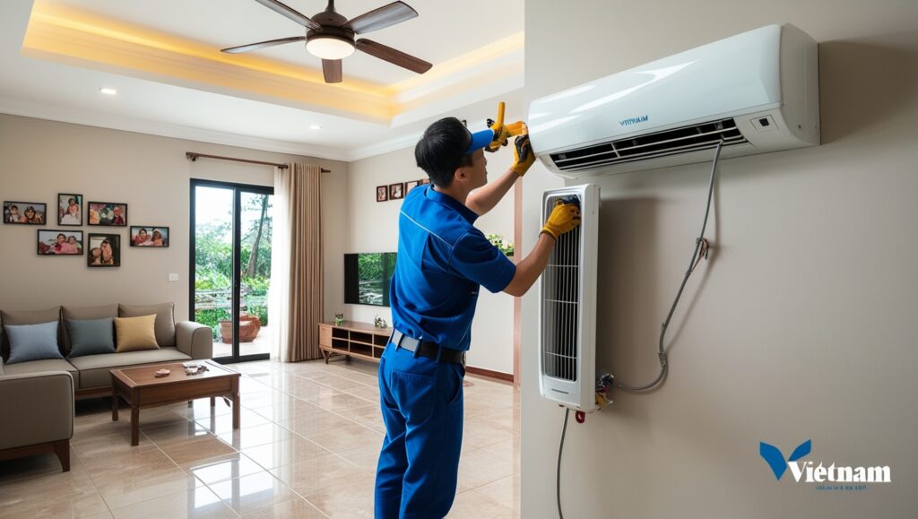 Lắp đặt máy lạnh Quy trình lắp đặt máy lạnh chuyên nghiệp