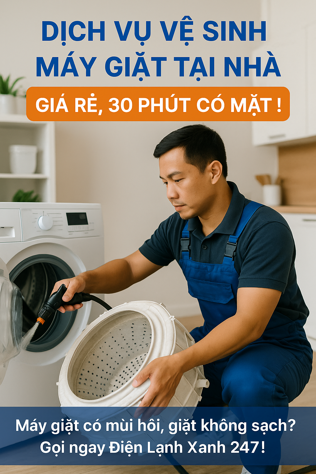 Vệ sinh máy giặt Dịch vụ vệ sinh máy giặt tại nhà của DienLanhXanh247